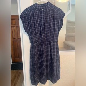 Bridge and Burn blue and white checkered dress